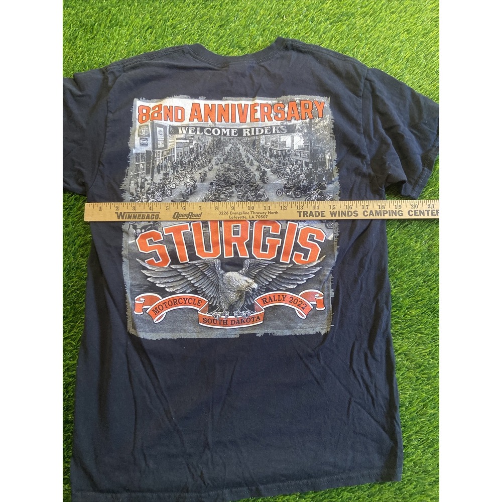 Sturgis 82nd Anniversary Motorcycle Rally 2022 Black Graphic T-Shirt Men's Sz M - Picture 6 of 9